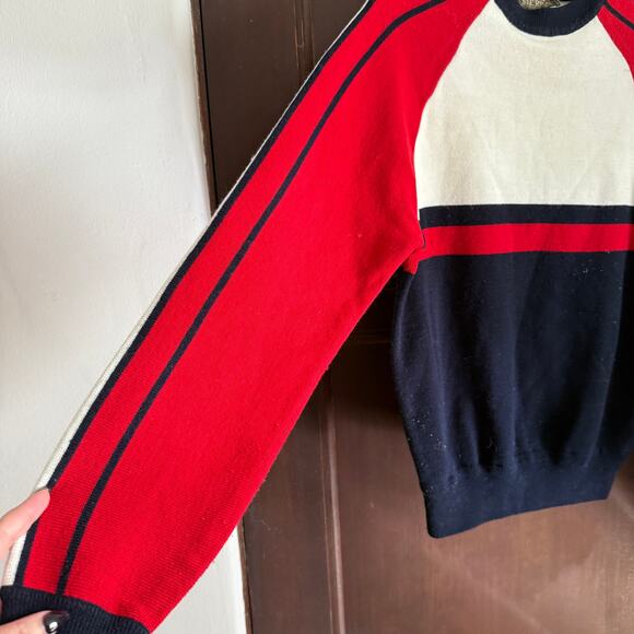 80s Vintage HIGH SIERRA | Red, White and Blue Colorblock Ski Sweater | Medium - Picture 5 of 6
